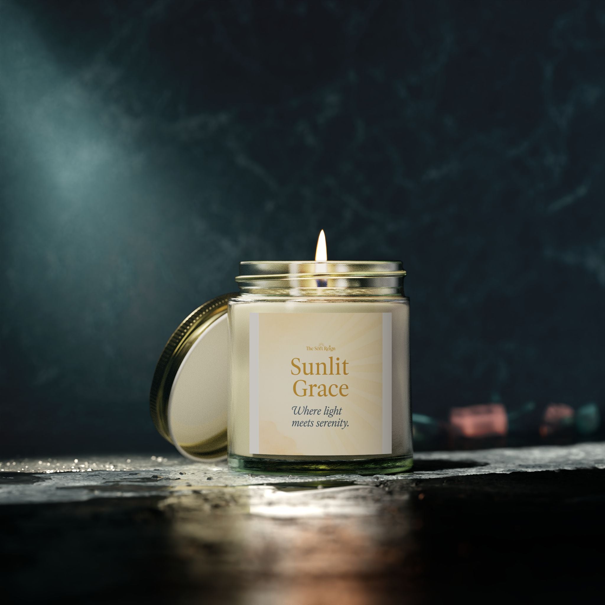 Sunlit Grace Mango Coconut Candle for Black Women | The Soft Reign

