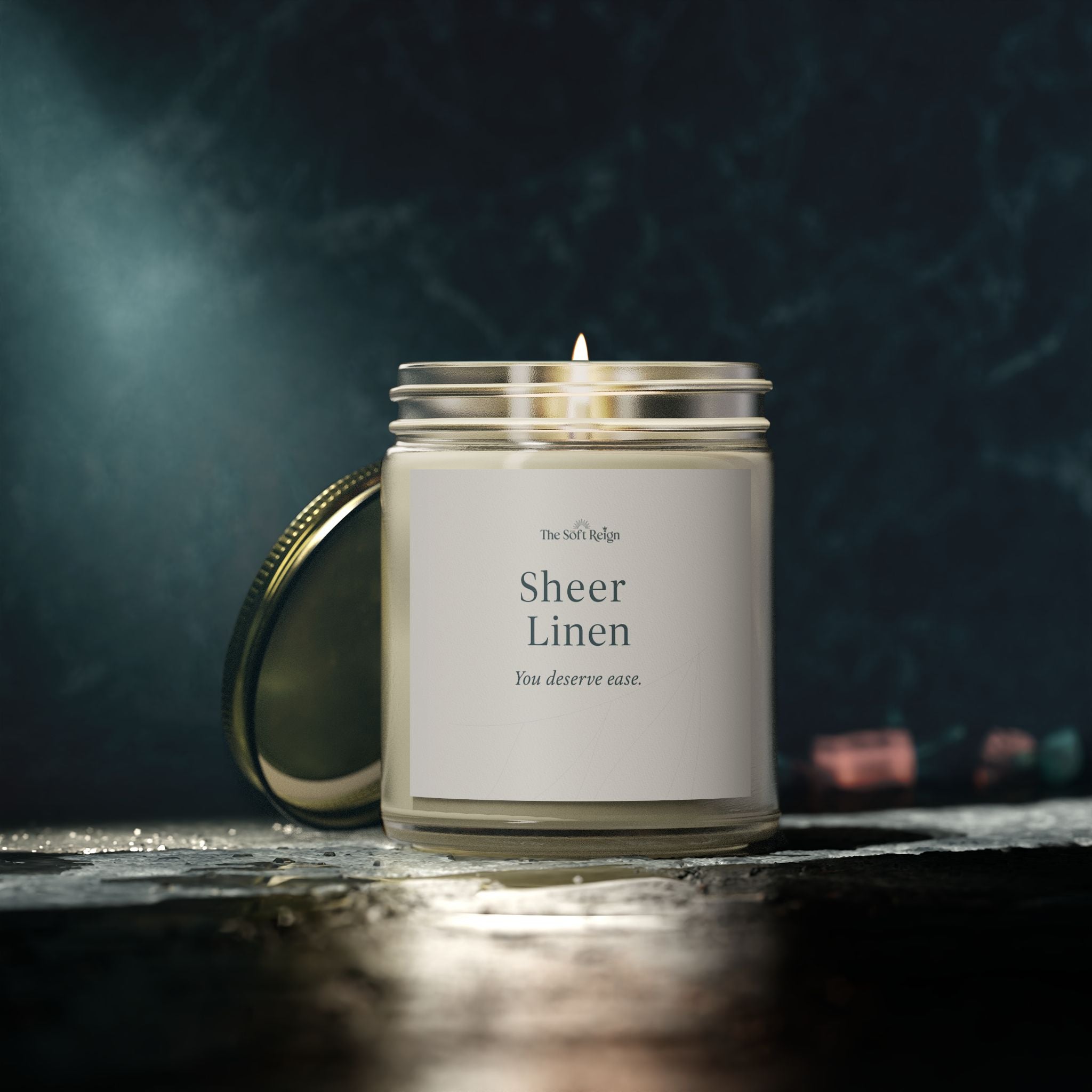 Sheer Linen Candle – Cashmere Musk