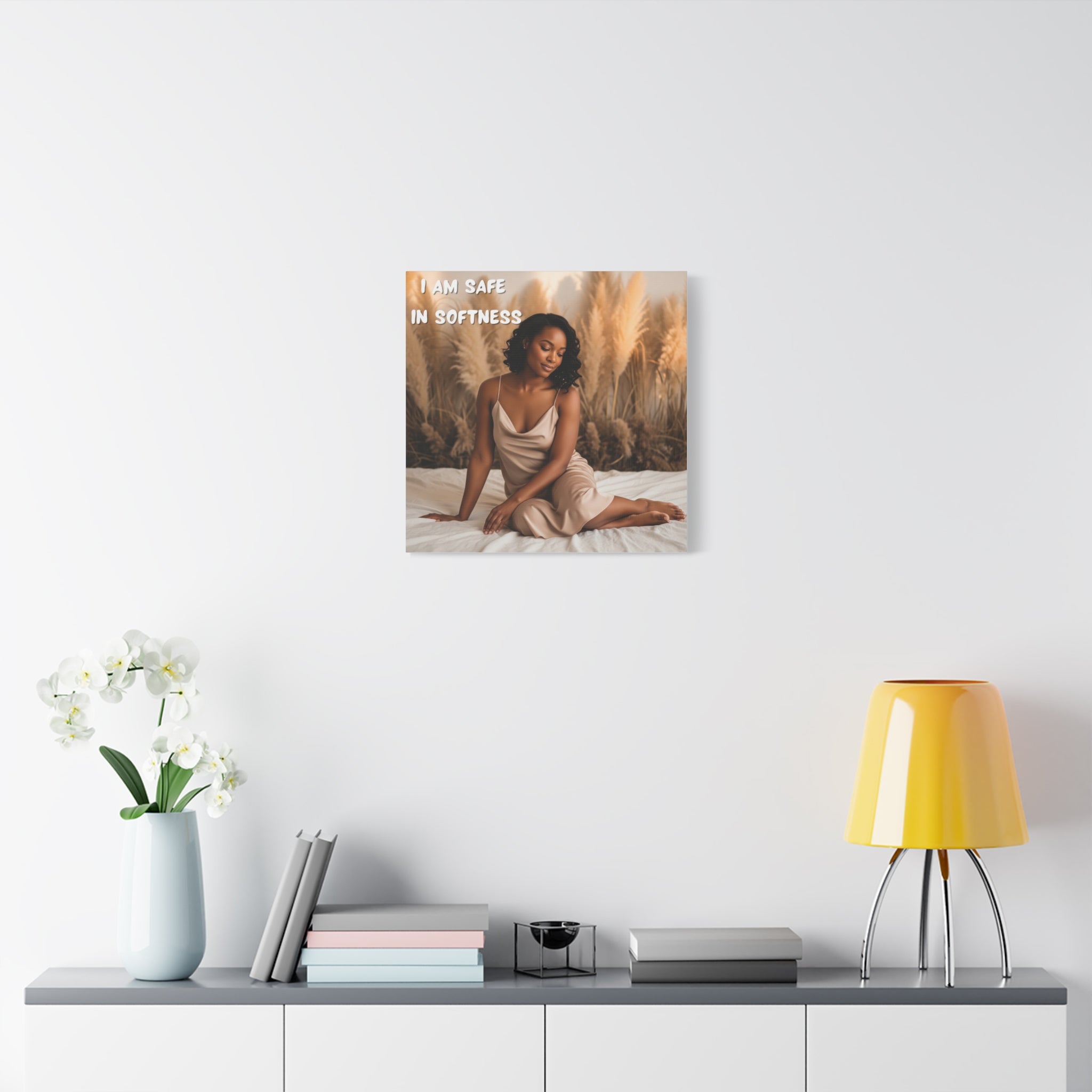 I Am Safe in Softness Wall Art for Black Women | The Soft Reign

