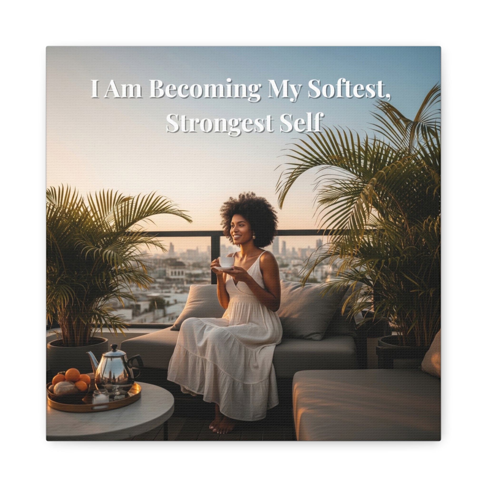 I Am Becoming My Softest, Strongest Self Wall Art for Black Women | Th…

