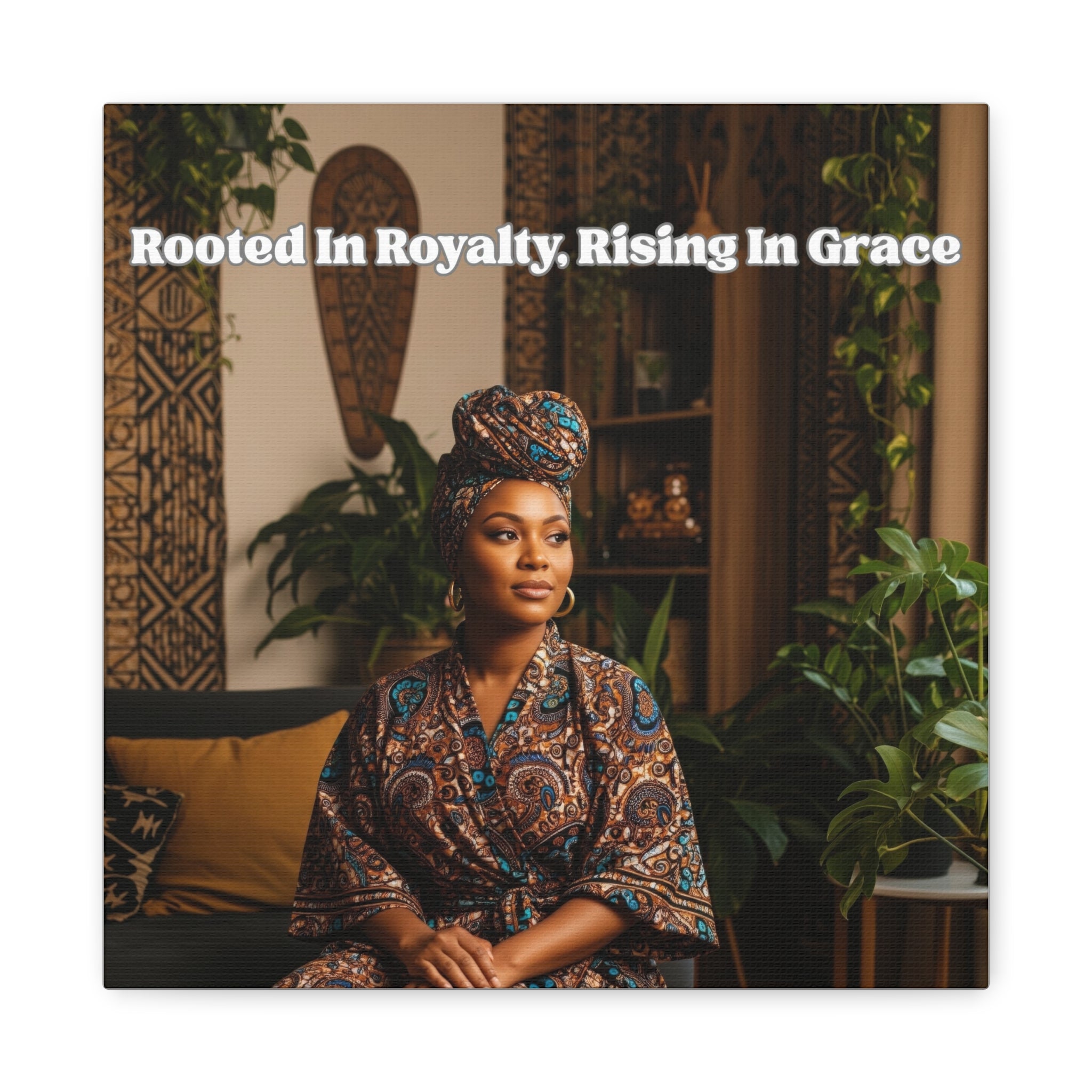 Rooted in Royalty Canvas Print – Empowerment Wall Art for Black Women …

