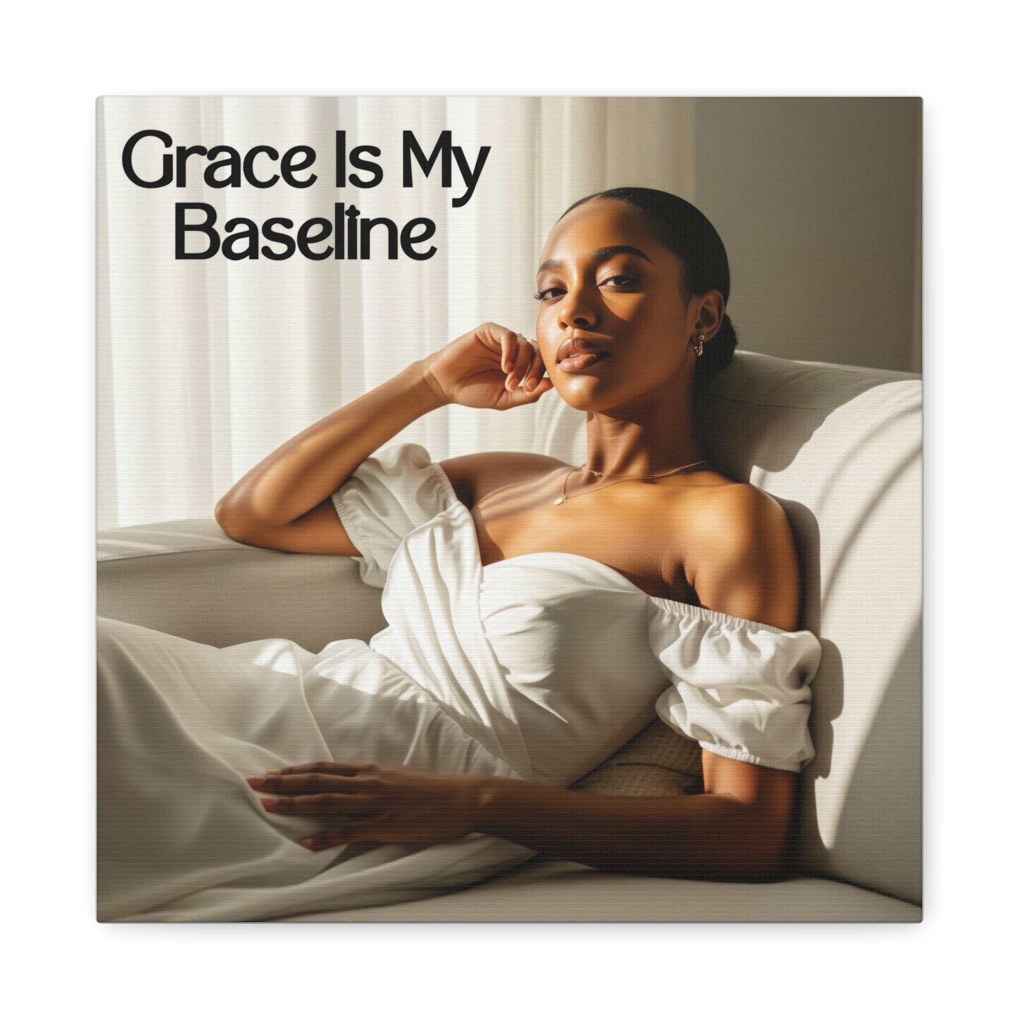 Grace Is My Baseline Wall Art for Black Women | The Soft Reign

