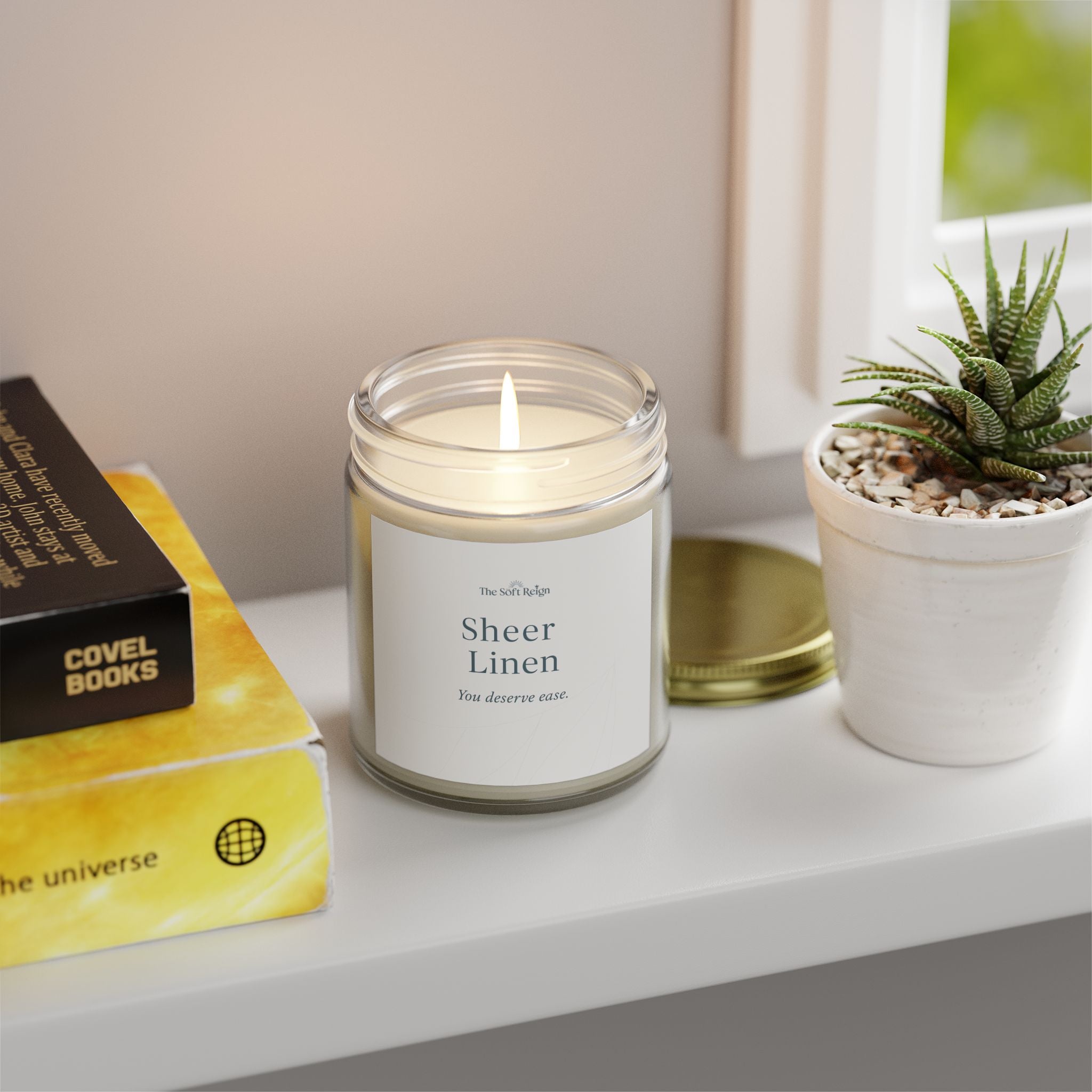 Sheer Linen Candle – Cashmere Musk