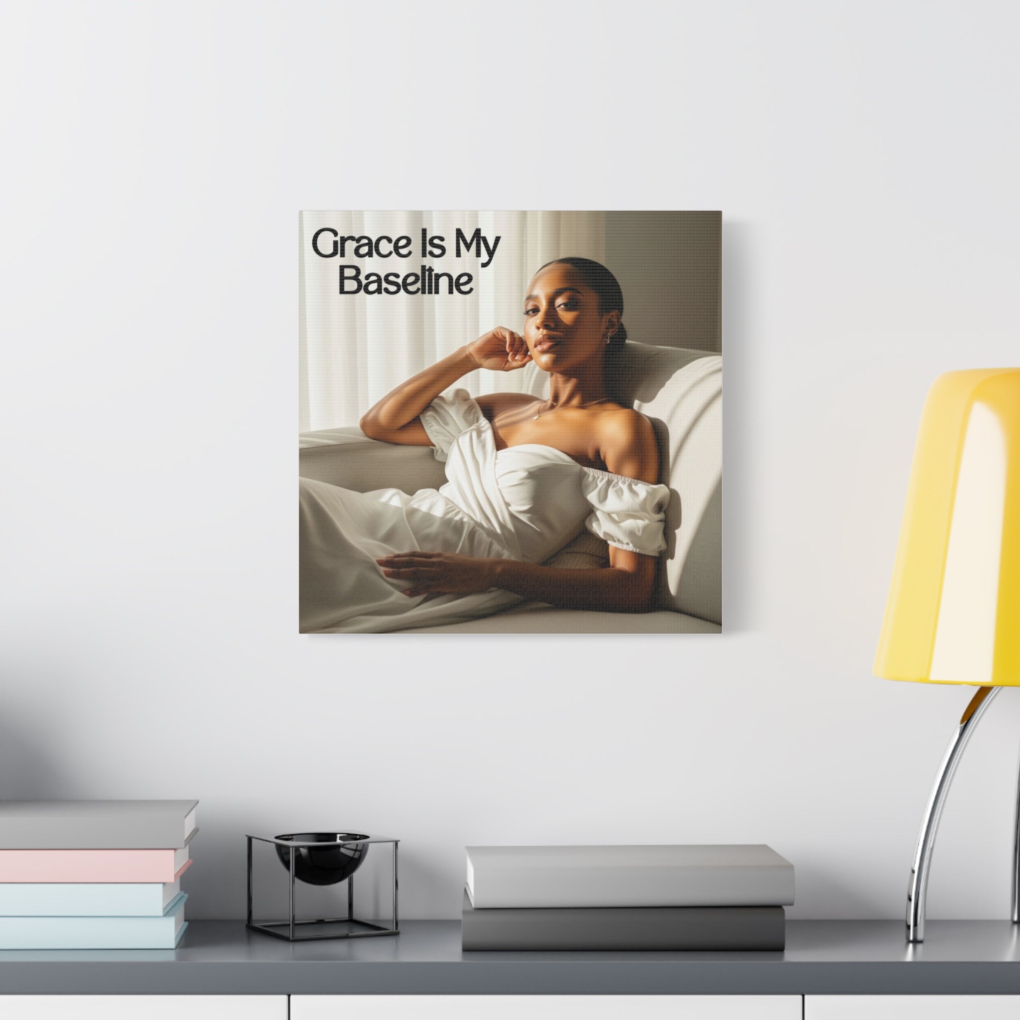 Grace Is My Baseline Wall Art for Black Women | The Soft Reign

