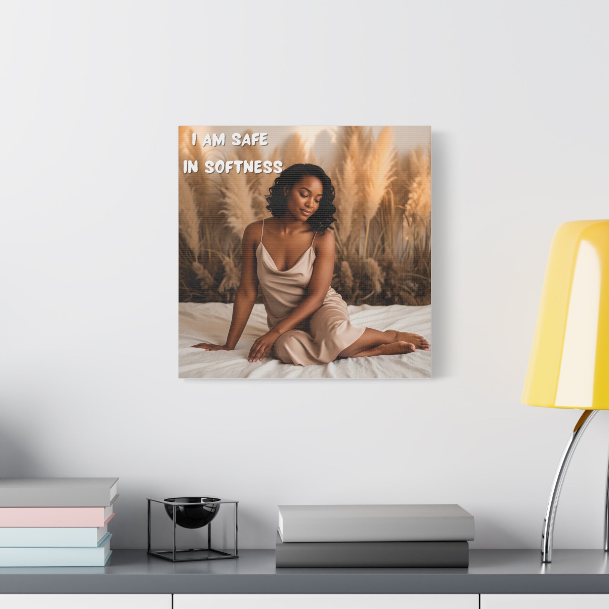 I Am Safe in Softness Wall Art for Black Women | The Soft Reign

