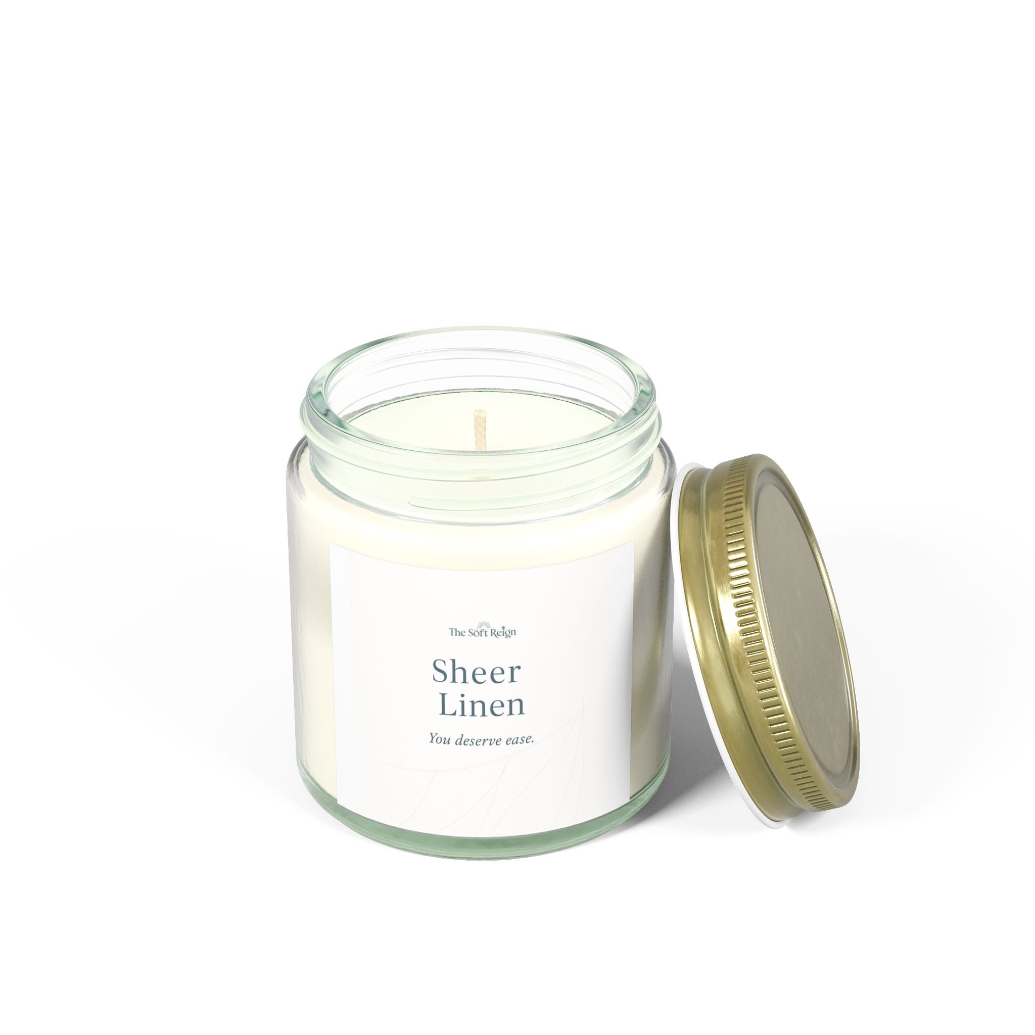 Sheer Linen Cashmere Musk Candle for Black Women | The Soft Reign

