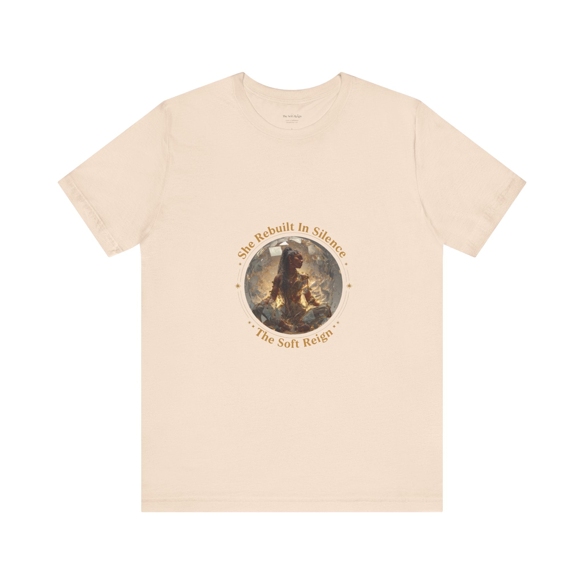 She Rebuilt in Silence Graphic T-Shirt for Black Women | The Soft Reign