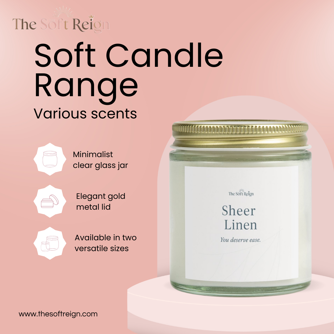Sheer Linen Candle – Cashmere Musk
